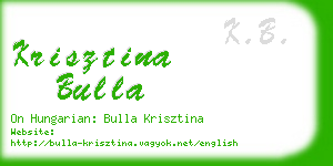 krisztina bulla business card